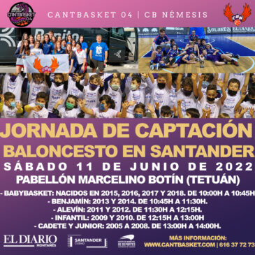 Cantbasket 04 organiza una jornada de captación el sábado 11 de junio